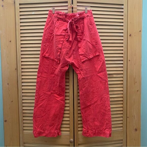 Free People Sky Rider Straight Leg paperbag pants small - Picture 1 of 7